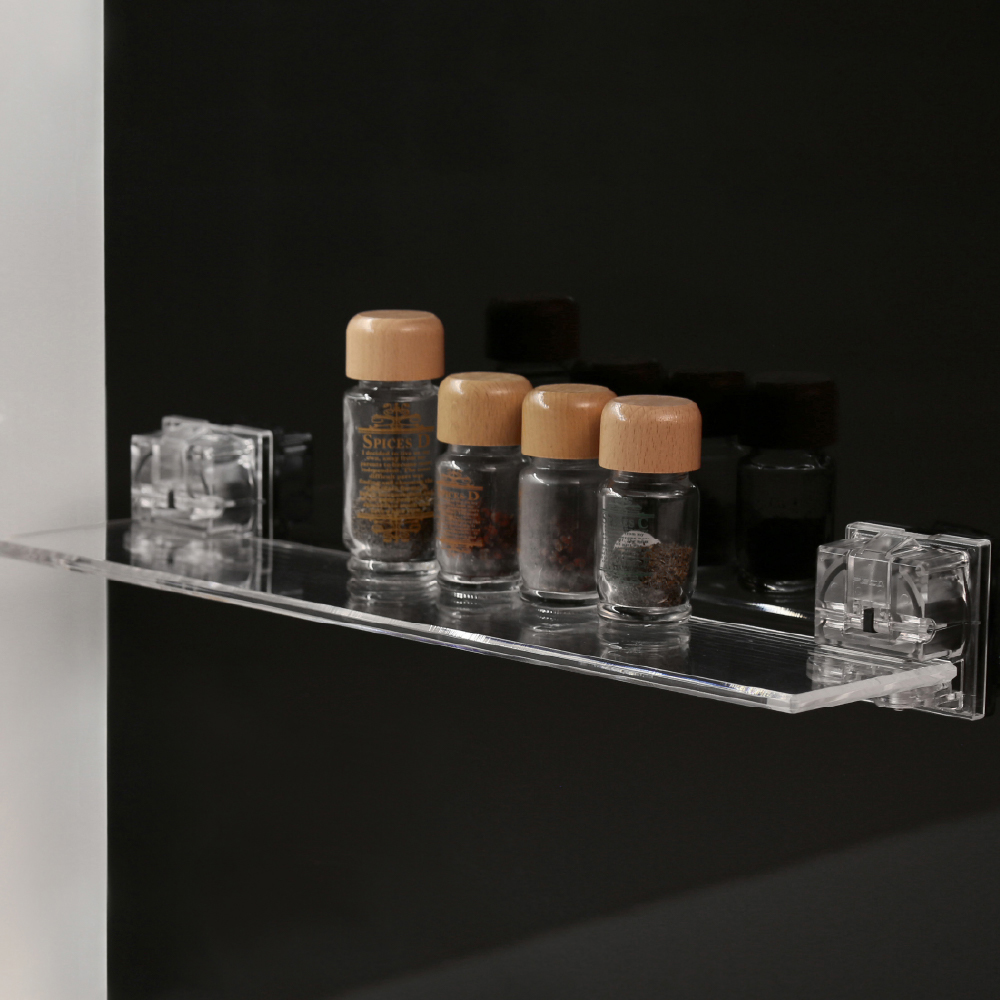 P5 ACRYLIC SUCTION SHELF-480L-TRANSPARENT P5 ACRYLIC SUCTION SHELF-480L-TRANSPARENT