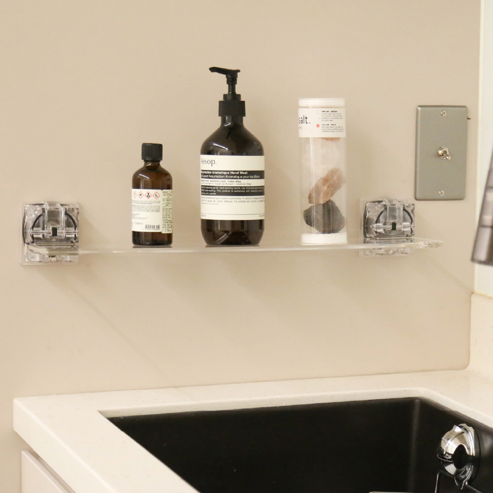 P5 ACRYLIC SUCTION SHELF-480L-TRANSPARENT P5 ACRYLIC SUCTION SHELF-480L-TRANSPARENT