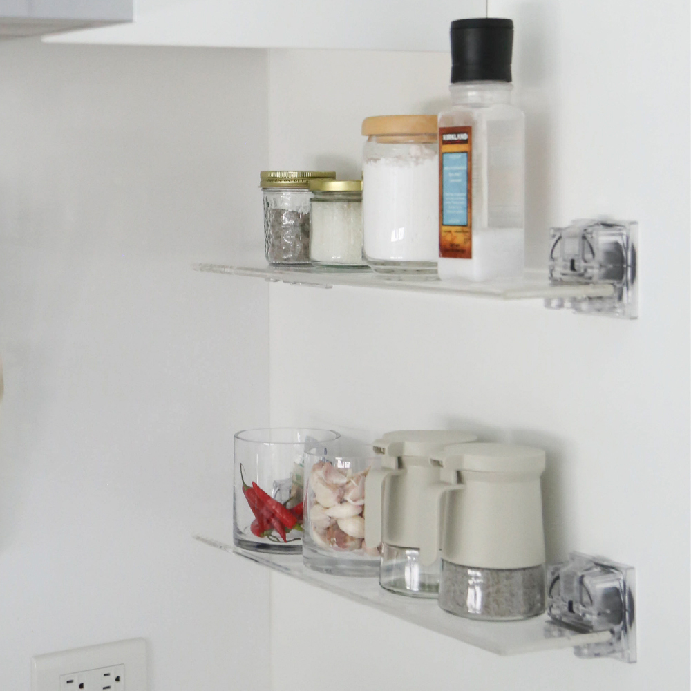P5 ACRYLIC SUCTION SHELF-480L-TRANSPARENT P5 ACRYLIC SUCTION SHELF-480L-TRANSPARENT